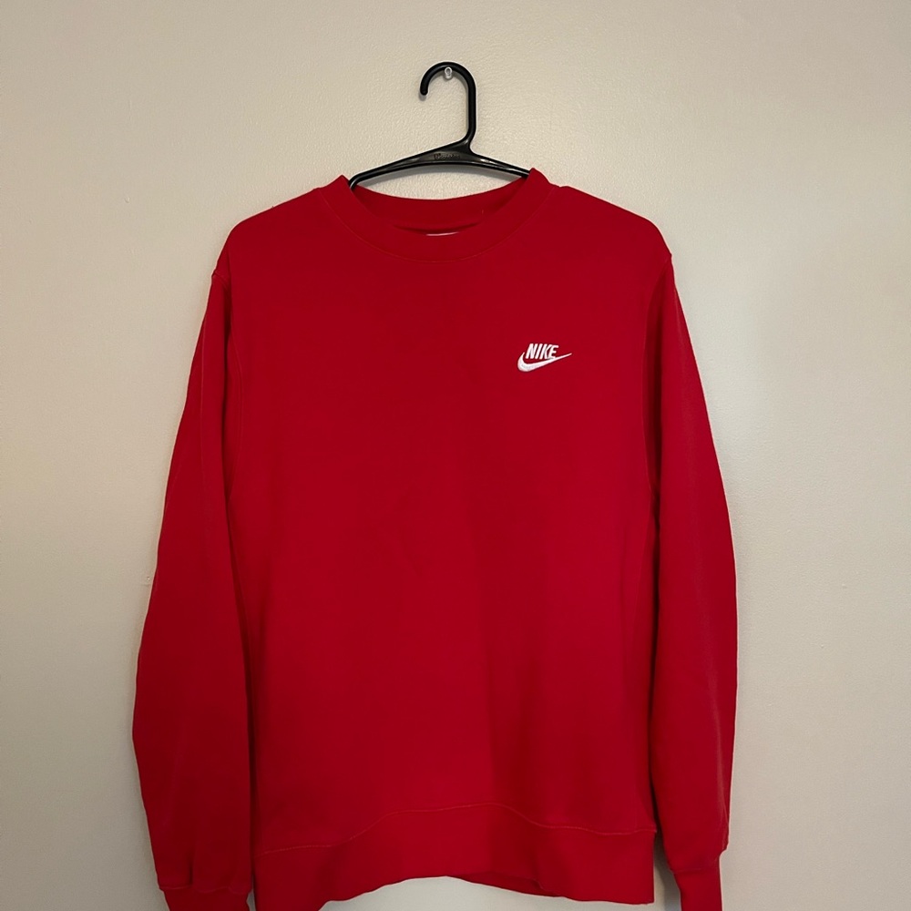 Nike Men's Bold Red Crewneck Sweater